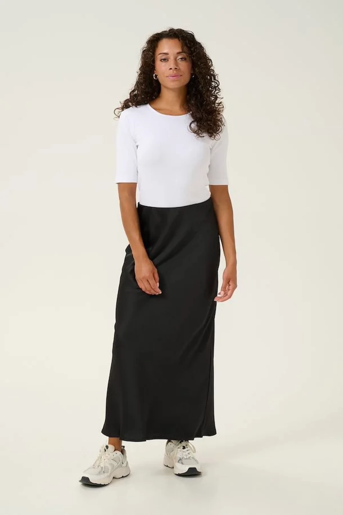 MIDI SATIN SKIRT