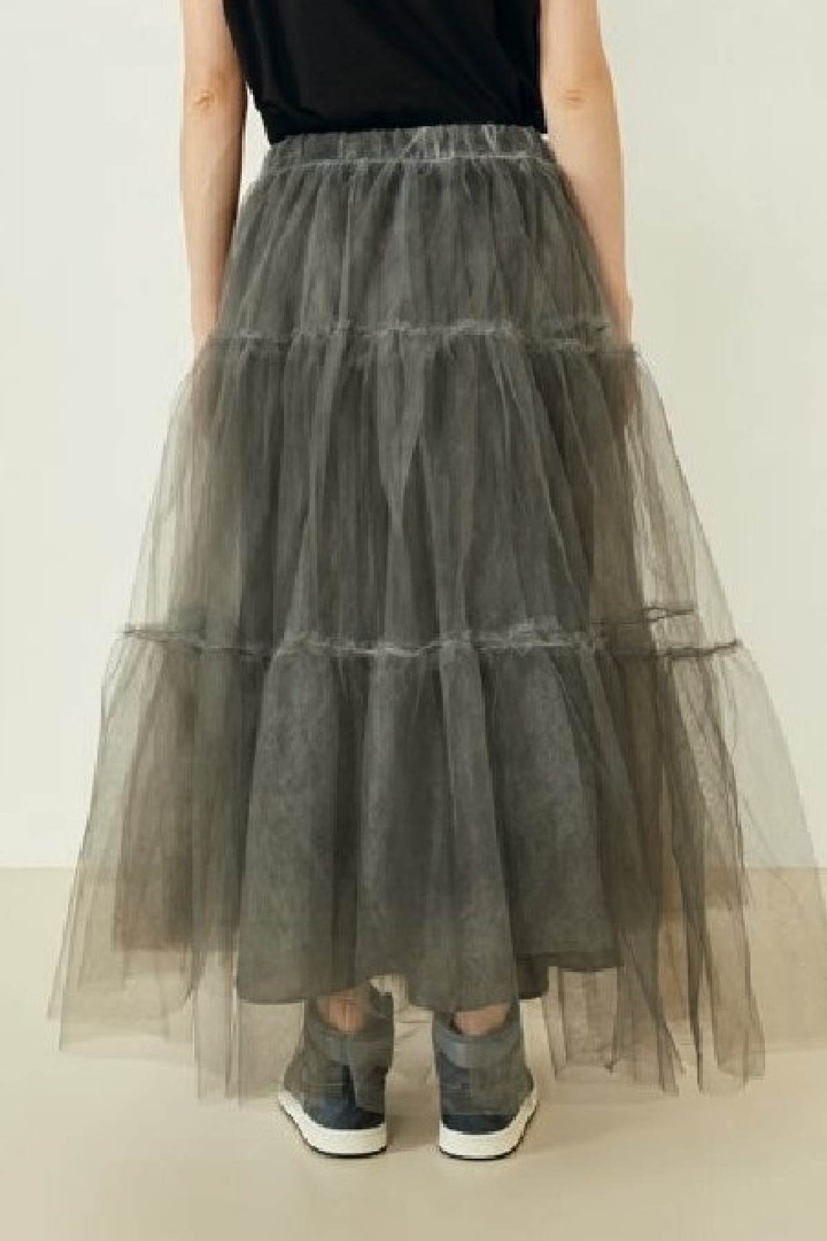 TULLE SKIRT WITH ELASTIC WAISTBAND