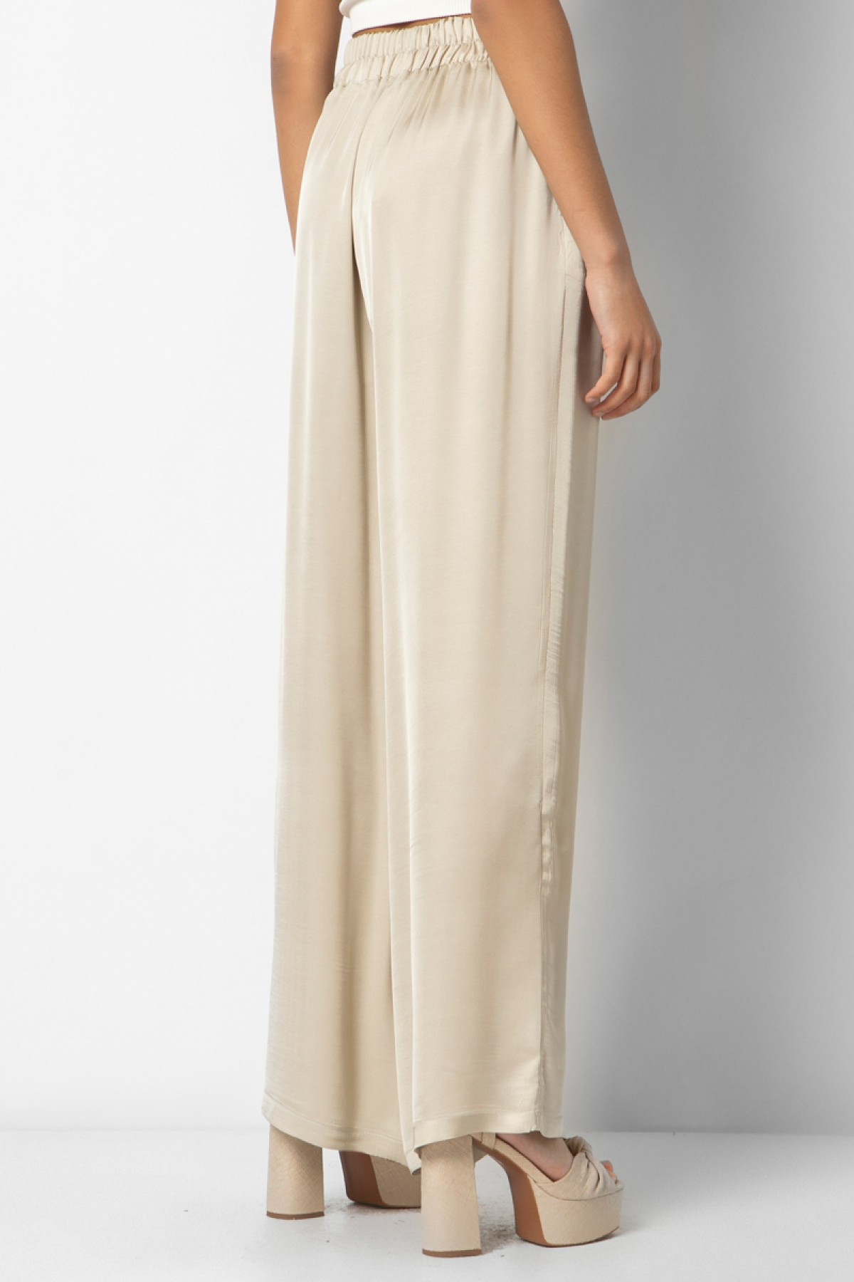 SILK TOUSH PANTS, THREE COLORS - CHAMPAGNE, BLACK & GREEN