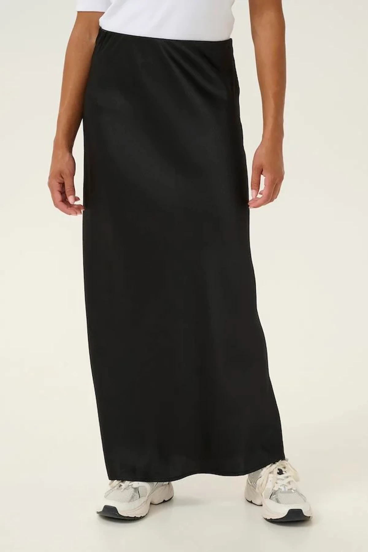 MIDI SATIN SKIRT