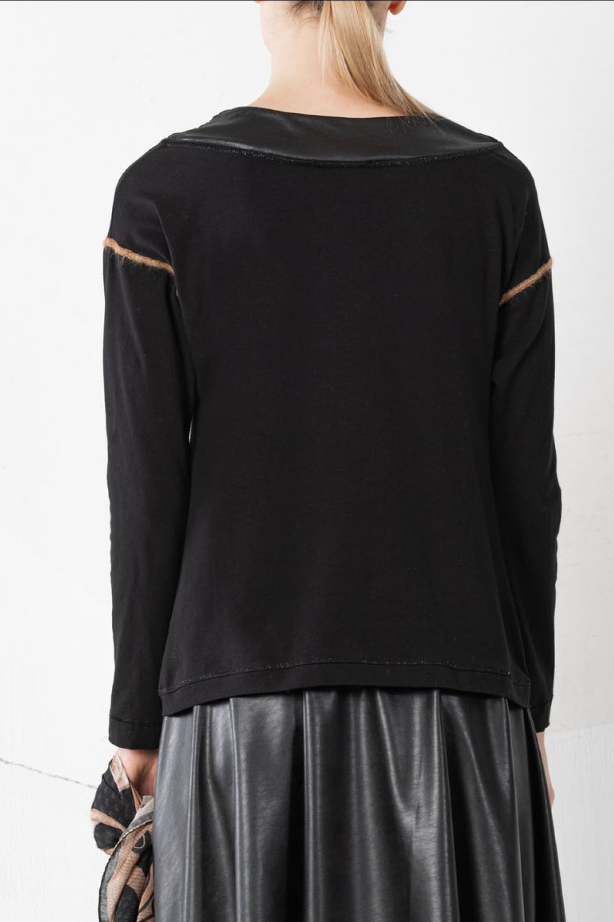 LONG SLEEVE  BLOUSE - BLACK