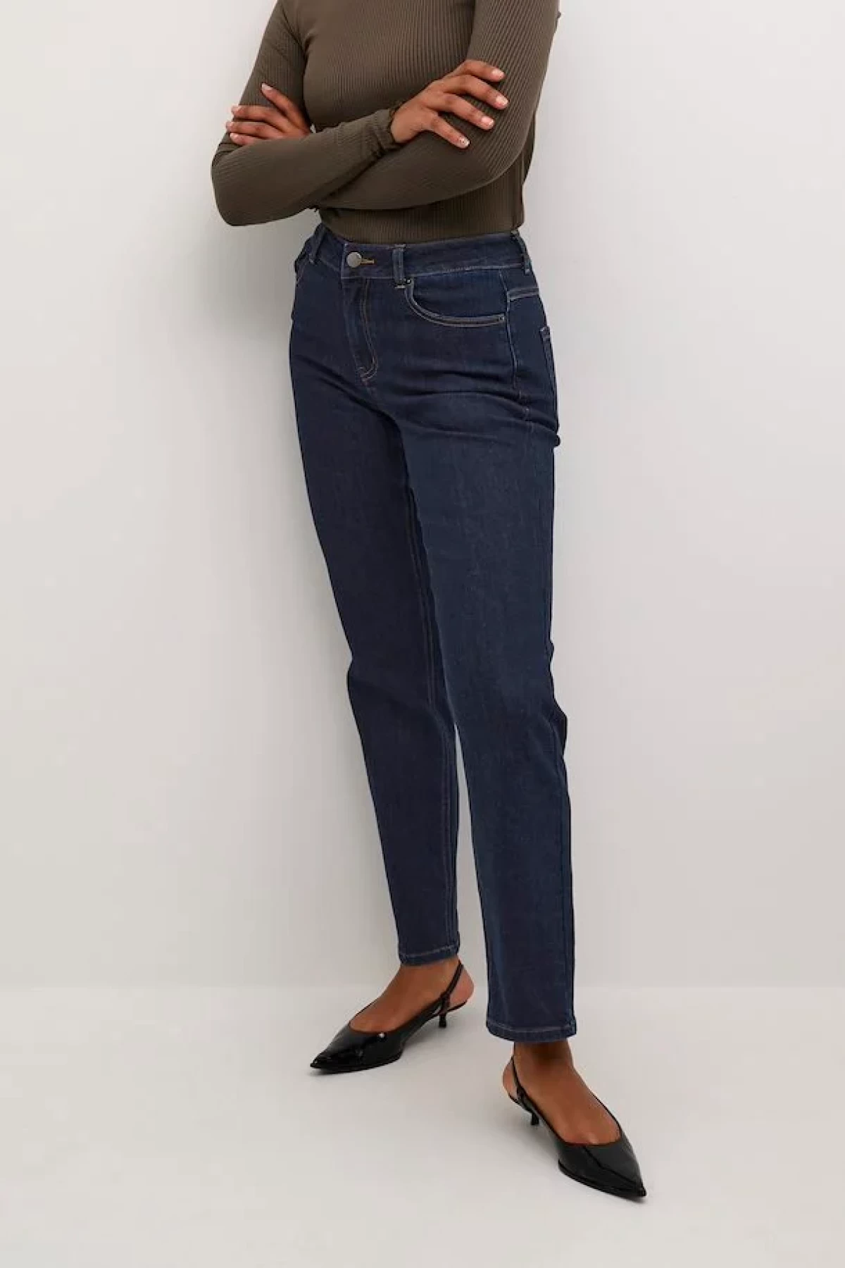 JEANS PANTS  STRAIGHT - DARK BLUE