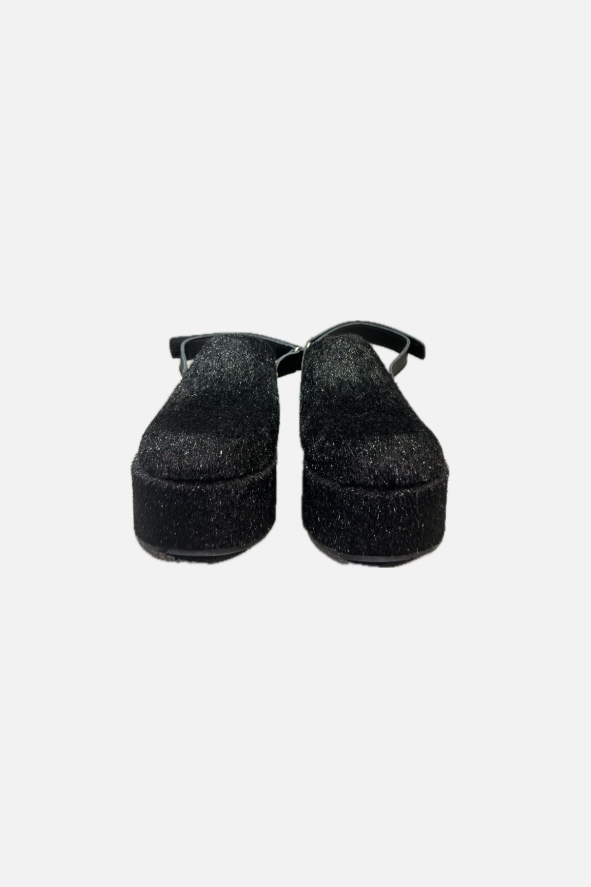 ANATOMIC PONYSKIN CLOGS - BLACK