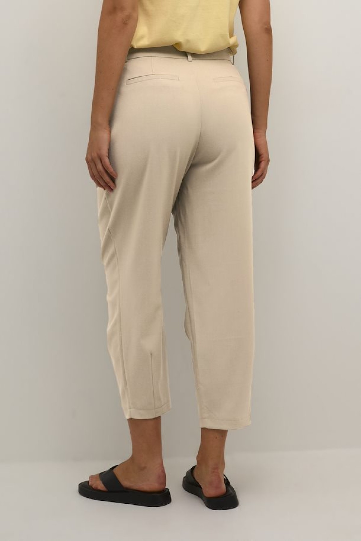 RELAXED FIT PANTS - TWO COLORS BLACK AND  BEIGE