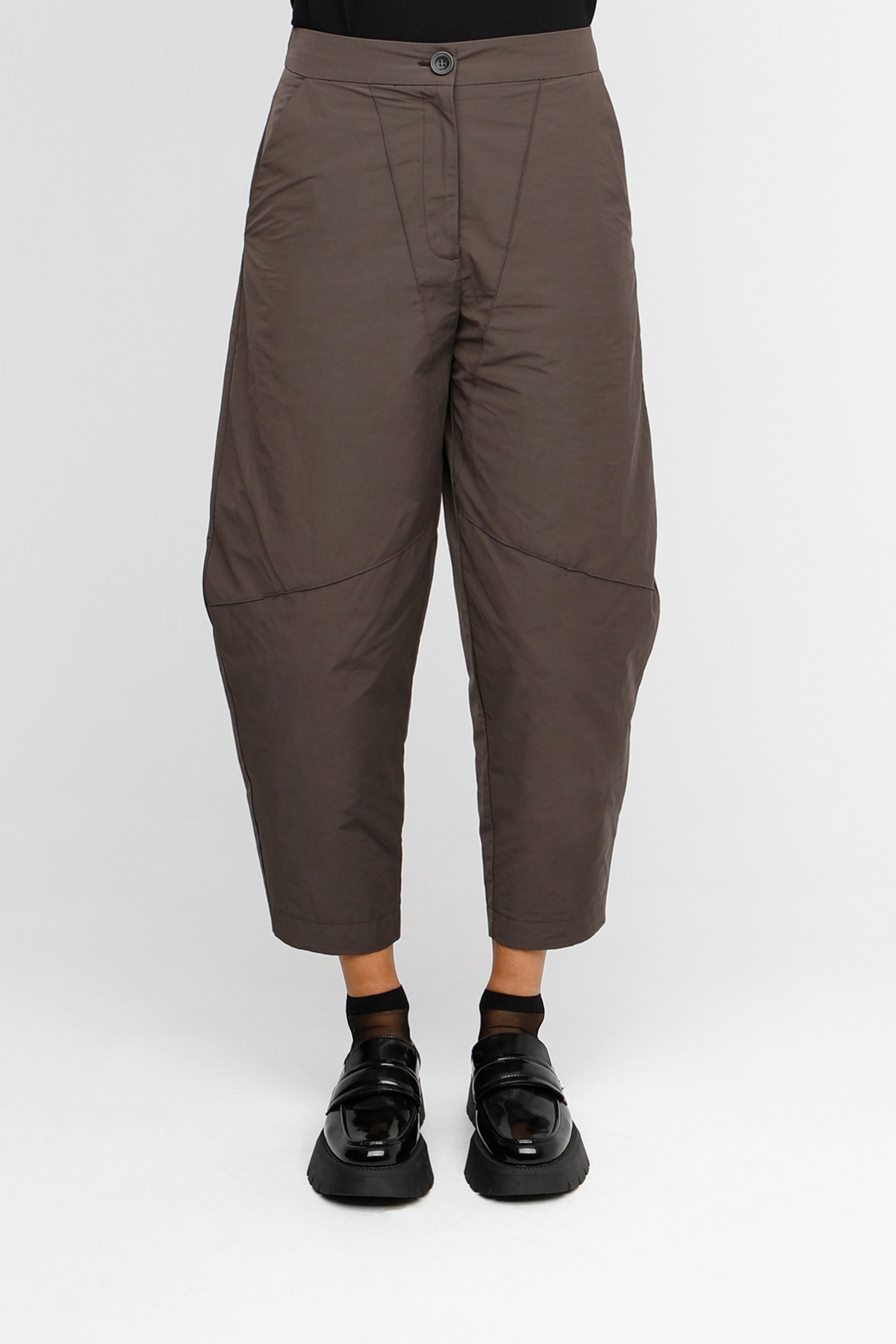 ELASTIC WAIST SLOUCHY RELAXED FIT  PANTS