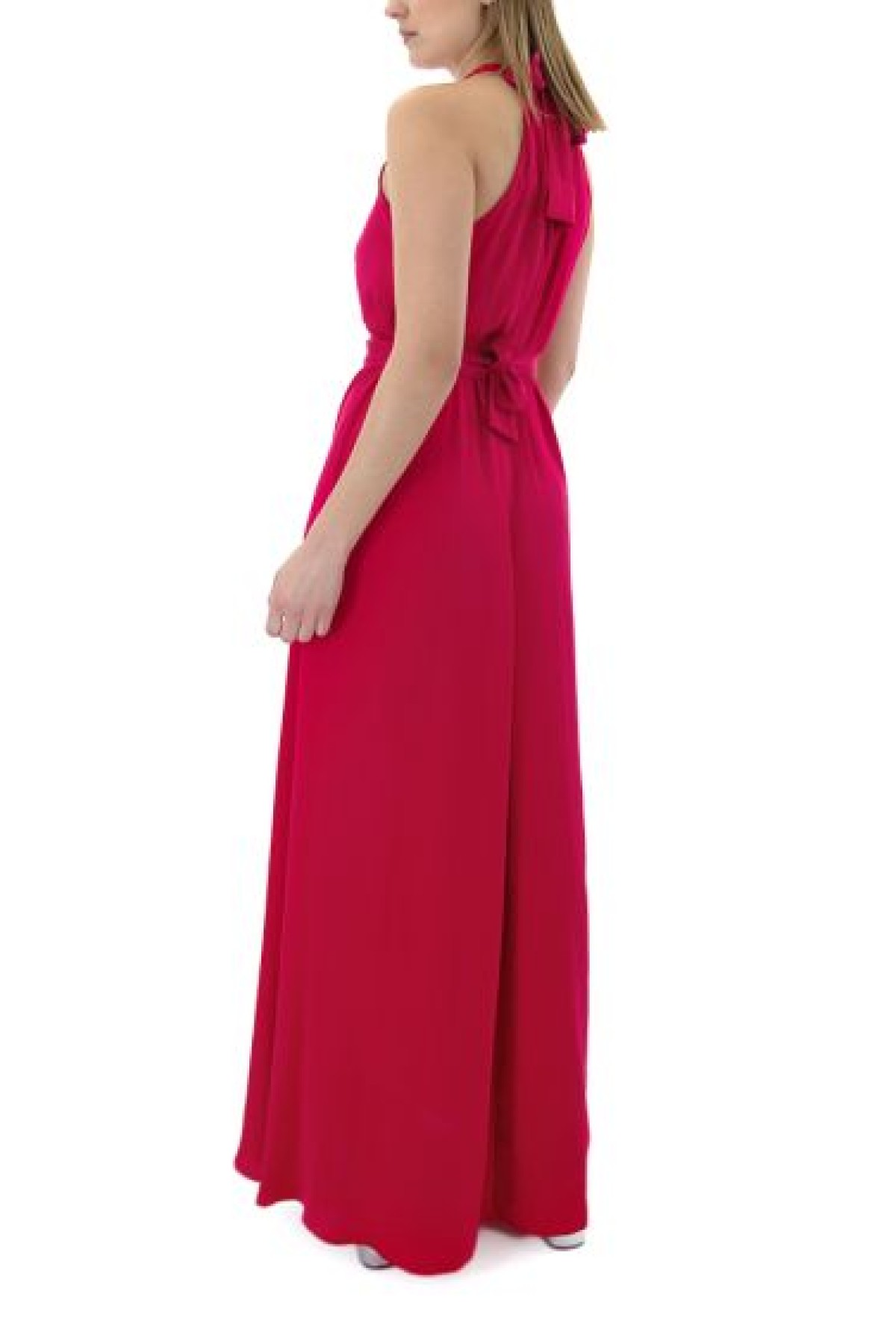 LONG DRESS WITH BELT -TWO COLORS FUCHSIA & VIOLET