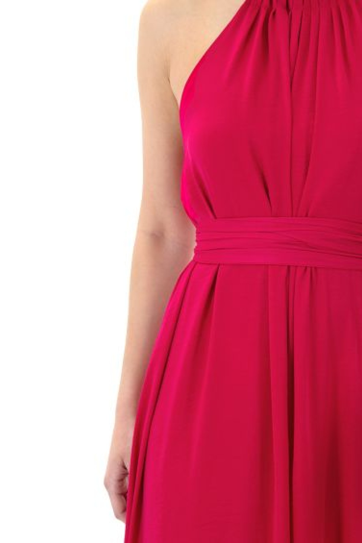 LONG DRESS WITH BELT -TWO COLORS FUCHSIA & VIOLET