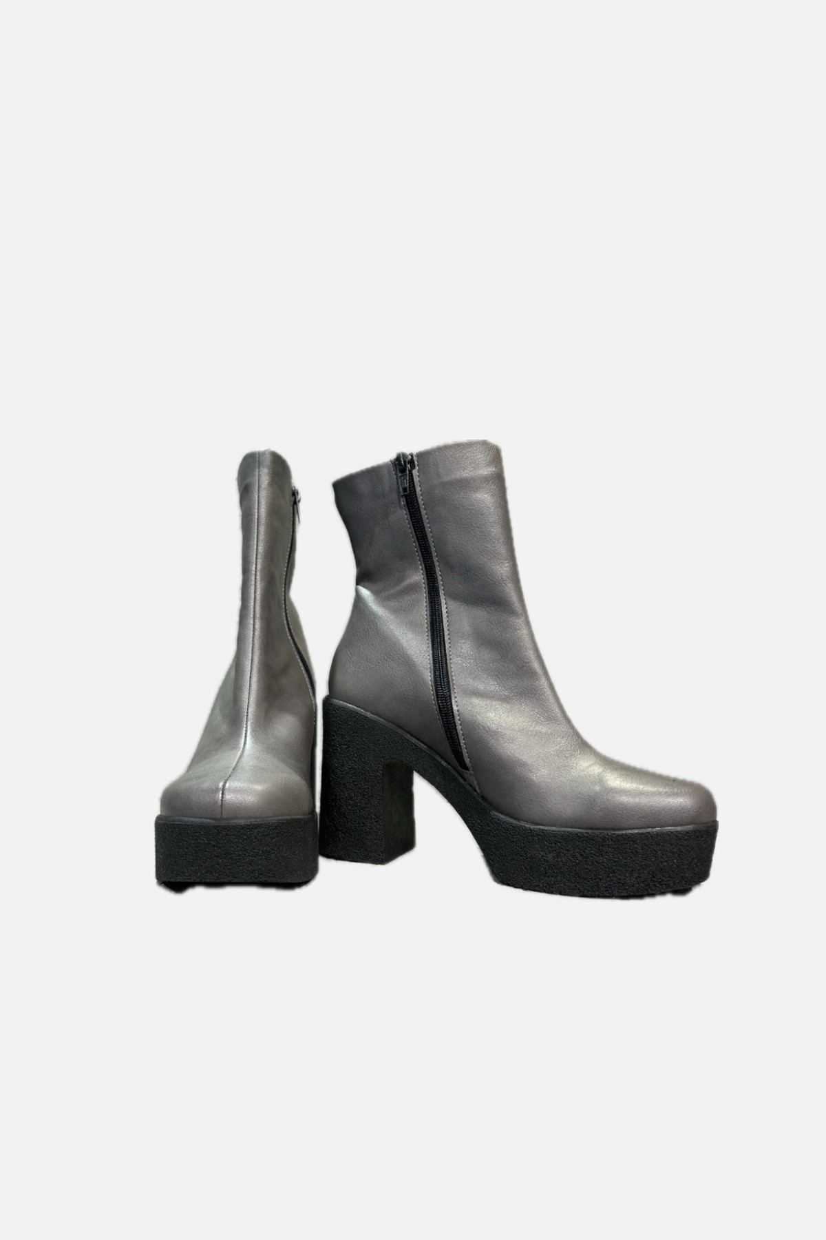 ANATOMIC LEATHER ANKLE BOOTS - GRAY