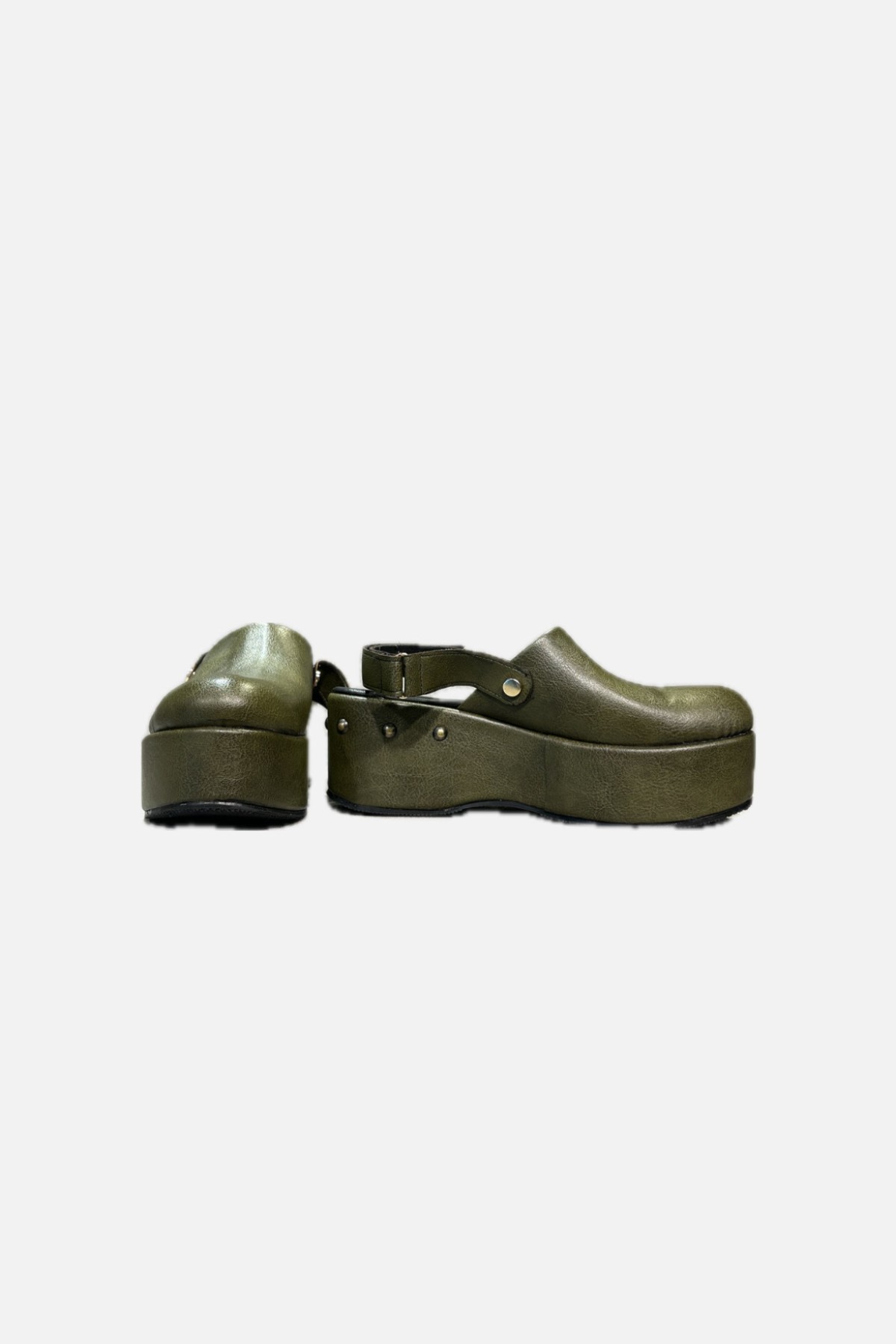 ANATOMIC LEATHER CLOGS - OIL COLOR