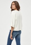 3/4 SLEEVE COSY SWEATER - TWO COLORS , BLACK AND WHITE