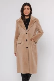 LONG COAT FROM LUXURIOUS  ECO FUR THREE COLORS WHITE, BEIGE AND BLACK