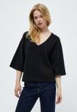 3/4 SLEEVE COSY SWEATER - TWO COLORS , BLACK AND WHITE