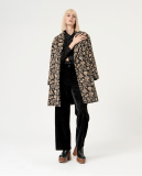 JACQUARD LONG COAT  AND FRONT POCKETS