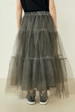 TULLE SKIRT WITH ELASTIC WAISTBAND