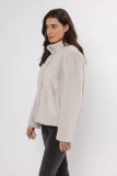 Short eco-fur jacket with a soft suede lining.Three colors - camel , off white and black