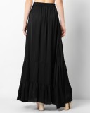 LONG BOHO SKIRT, SILK TOUSH, THREE COLORS - CHAMPAGNE, BLACK & GREEN