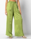 SILK TOUSH PANTS, THREE COLORS - CHAMPAGNE, BLACK & GREEN