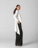 ASYMMETRIC  BLOUSE - TWO COLORS WHITE AND BLACK