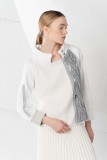 COSY SWEATER - ECRU WITH GRAY