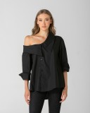 OFF SHOULDER SHIRT - IN THREE COLORS WHITE, BLACK, LIME