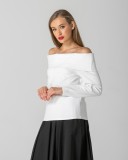 OFF SHOULDER TOP - TWO COLORS WHITE AND BLACK