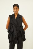 SLEEVELESS  VEST WITH RUFFLES