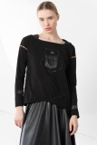 LONG SLEEVE  BLOUSE - BLACK