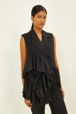 SLEEVELESS  VEST WITH RUFFLES