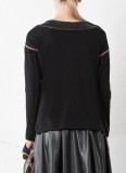 LONG SLEEVE  BLOUSE - BLACK