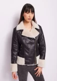 JACKET FROM ECO LEATHER - FAUX-FUR INNER LINING