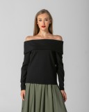 OFF SHOULDER TOP - TWO COLORS WHITE AND BLACK