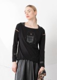 LONG SLEEVE  BLOUSE - BLACK