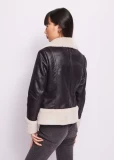 JACKET FROM ECO LEATHER - FAUX-FUR INNER LINING