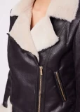 JACKET FROM ECO LEATHER - FAUX-FUR INNER LINING