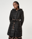 REVERSIBLE COAT  WITH INTEGRATED HOOD AND BELT