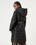 REVERSIBLE COAT  WITH INTEGRATED HOOD AND BELT