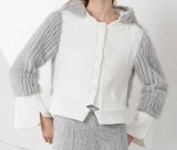 SHORT JACKET  WITH INTEGRATED HOOD  -  ECO FUR