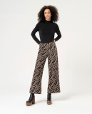 ELASTIC JACQUARD PANTS