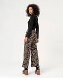 ELASTIC JACQUARD PANTS