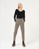 ELASTIC JACQUARD PANTS