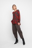 ELASTIC WAIST SLOUCHY RELAXED FIT  PANTS