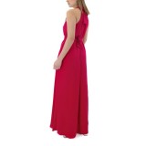 LONG DRESS WITH BELT -TWO COLORS FUCHSIA & VIOLET