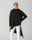 ASYMMETRIC  BLOUSE - TWO COLORS WHITE AND BLACK