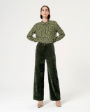 WIDE LEG VELVET PANTS