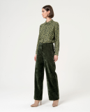 WIDE LEG VELVET PANTS