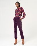 CORDUROY  PANTS STRAIGHT LEG - PURPLE