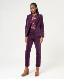 CORDUROY  PANTS STRAIGHT LEG - PURPLE