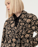 JACQUARD LONG COAT  AND FRONT POCKETS