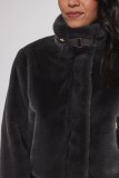 SHORT ECO FUR  JACKET - TWO COLORS - ECRU AND GREY