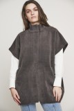 SHORT SLEEVE CAPE - TWO COLORS - ECRU AND DARK GREY